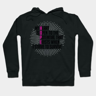 my heart is  open to the potential that exists when i strive to survive Hoodie